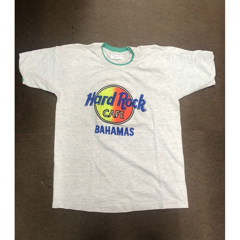 Hard Rock Cafe T Shirt Size Large Light Grey Vintage Bahamas